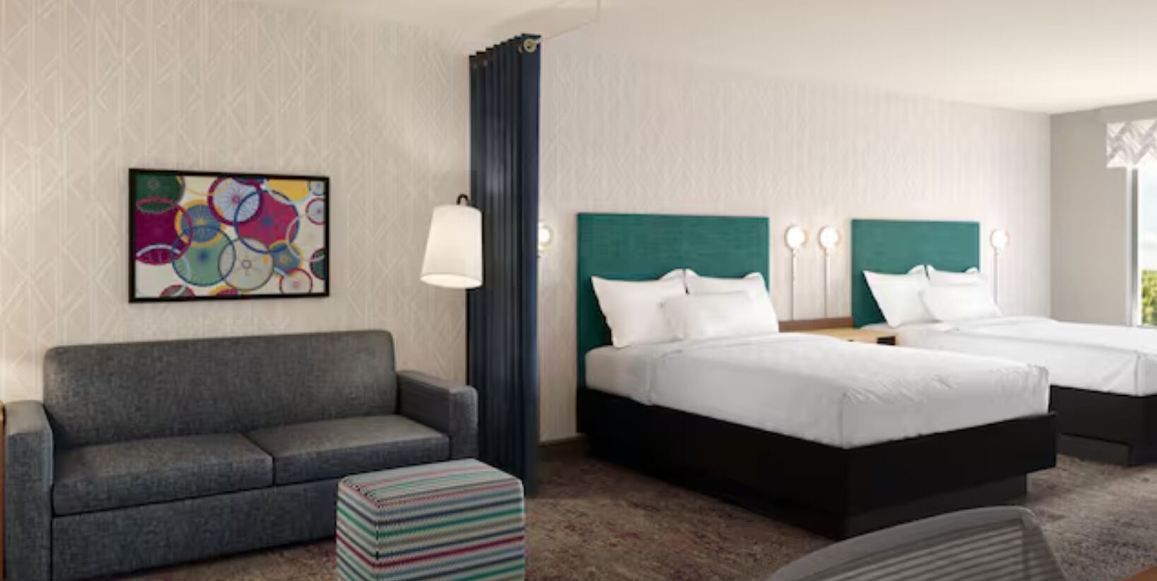 In-room safe, desk, laptop workspace, blackout drapes