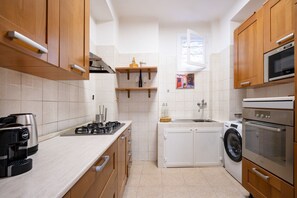 Fridge, microwave, toaster