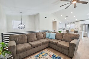 Smart TV, table football, ping pong