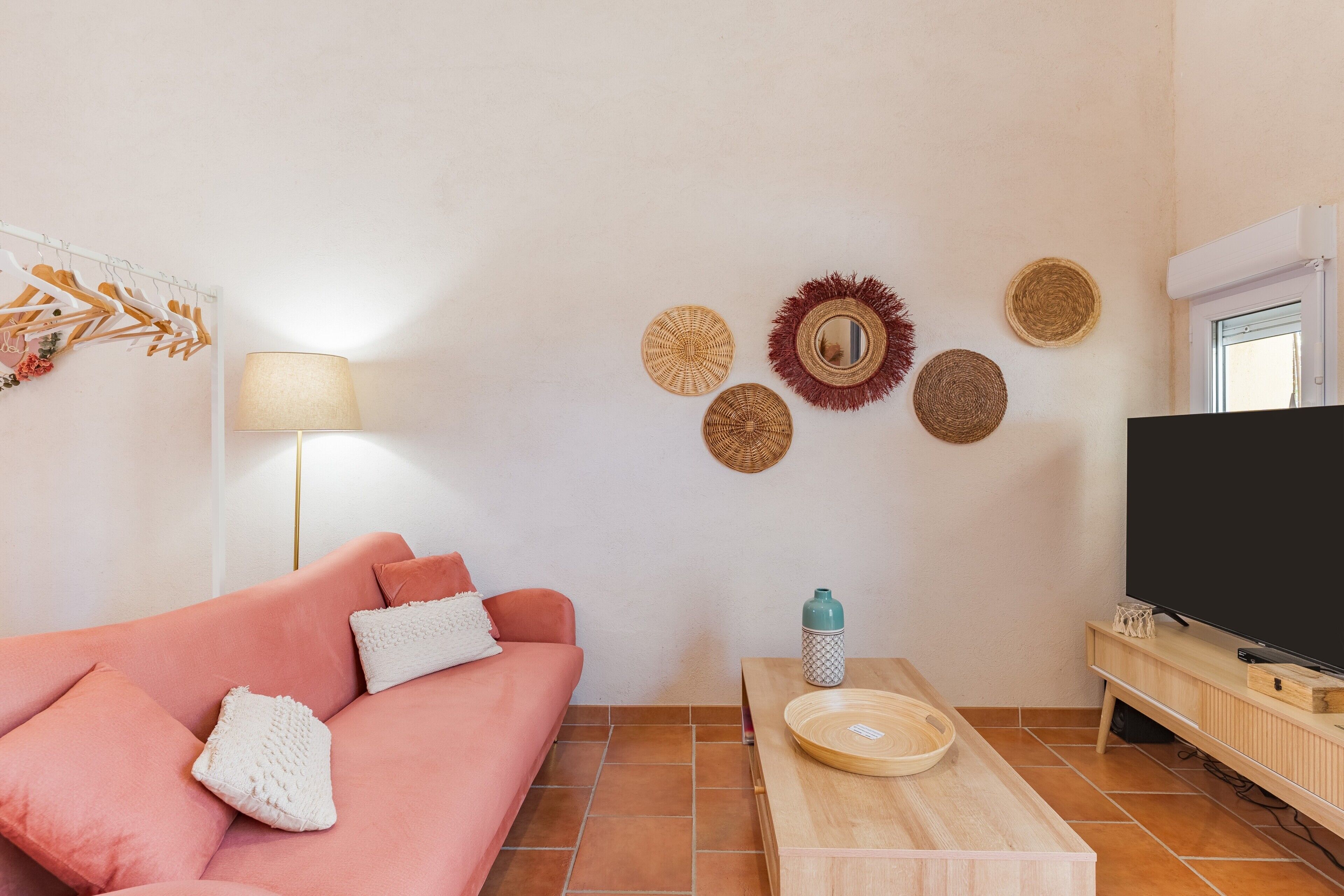 Télévision, lecteur de DVD, table de tennis de table