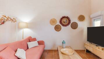 Télévision, lecteur de DVD, table de tennis de table