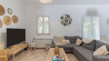 Tv, dvd-afspiller, bordtennisbord