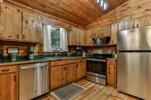 Fridge, oven, stovetop, dishwasher