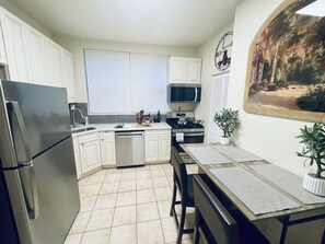 Microwave, oven, stovetop, dishwasher