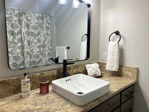 Regadera, secadora de cabello, jabón