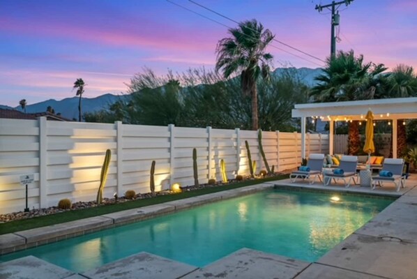 A heated pool