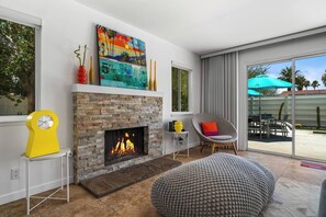Interior - Palm Paradise offers a private 3BR retreat with a saltwater pool, fire pit, BBQ, and mountain views. Just minutes from downtown, this stylish getaway is perfect for families or friends seeking relaxation and Palm Springs charm. (Palm Springs)