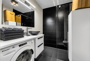 Hair dryer, towels