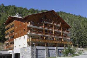 Exterior - Resort center, swimming pool, hammam, terrace, balcony, parking, tv, ski locker, 50m², Val d'Allos (Allos)