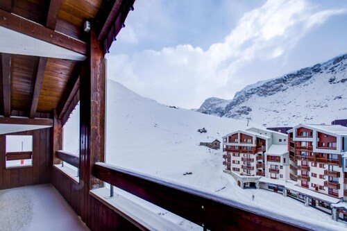 Wifi, ski-in/ski-out & foot of the slopes, balcony, tv, 23m², Tignes