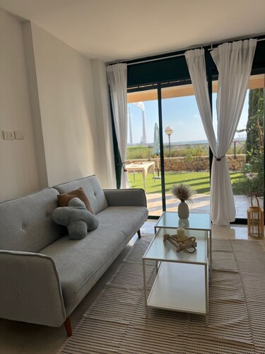 Spacious 6-bedroom apartment in serene Caesarea with fitness room, AC, pool