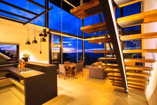 Deluxe Loft, Balcony, Sea View | Living area - Depa 2DB cerca del Malecón (Puerto Vallarta)