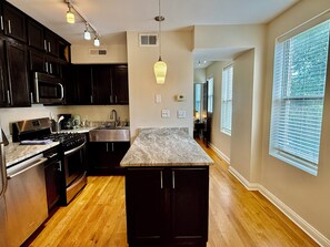 Microwave, oven, stovetop, dishwasher