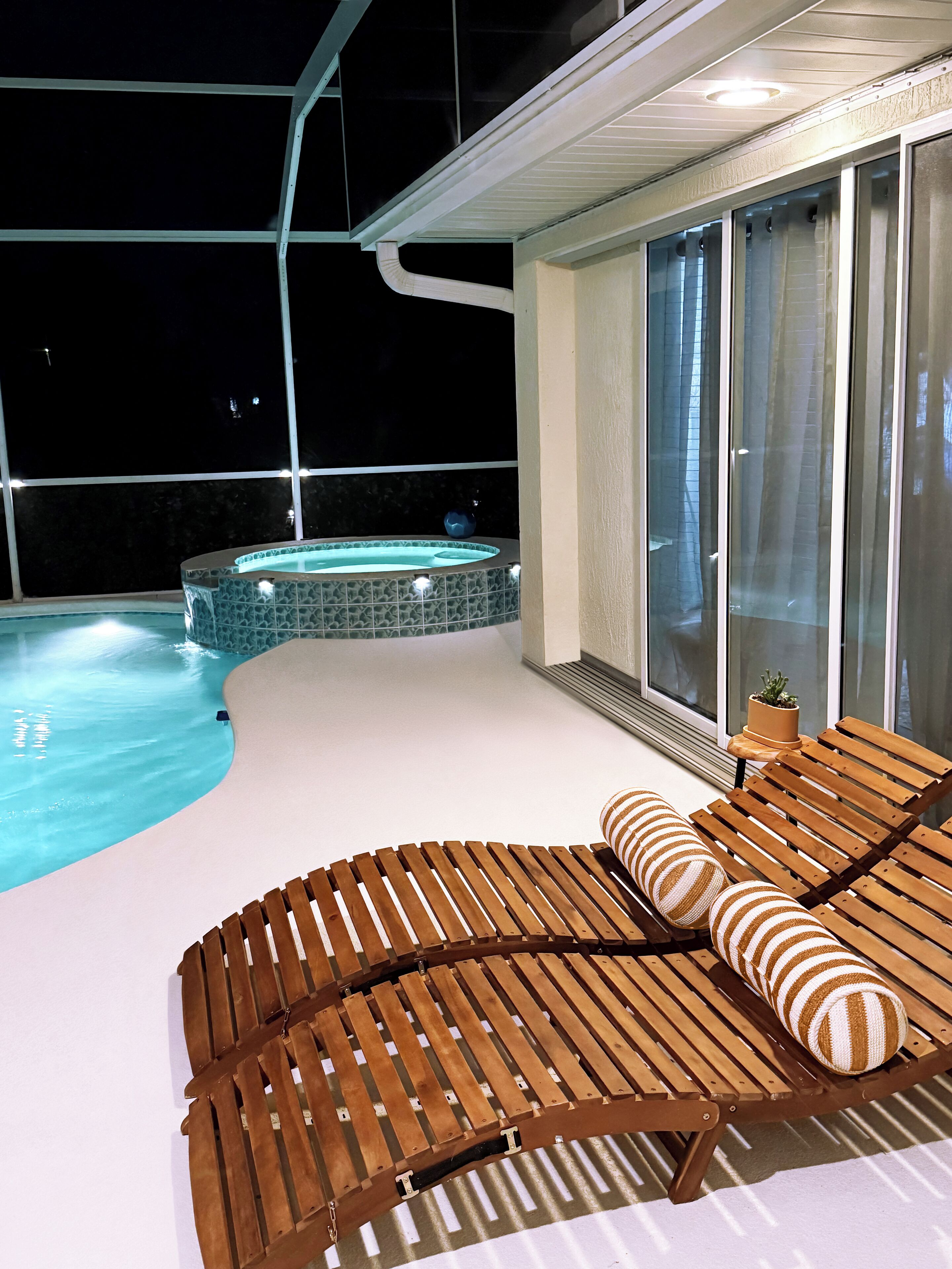 Piscina externa, piscina aquecida