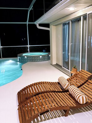 Outdoor pool, a heated pool