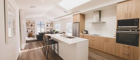 Fridge, microwave, dishwasher, toaster
