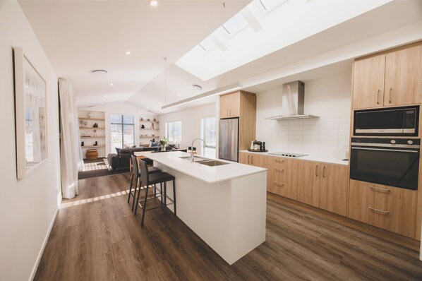 Fridge, microwave, dishwasher, toaster