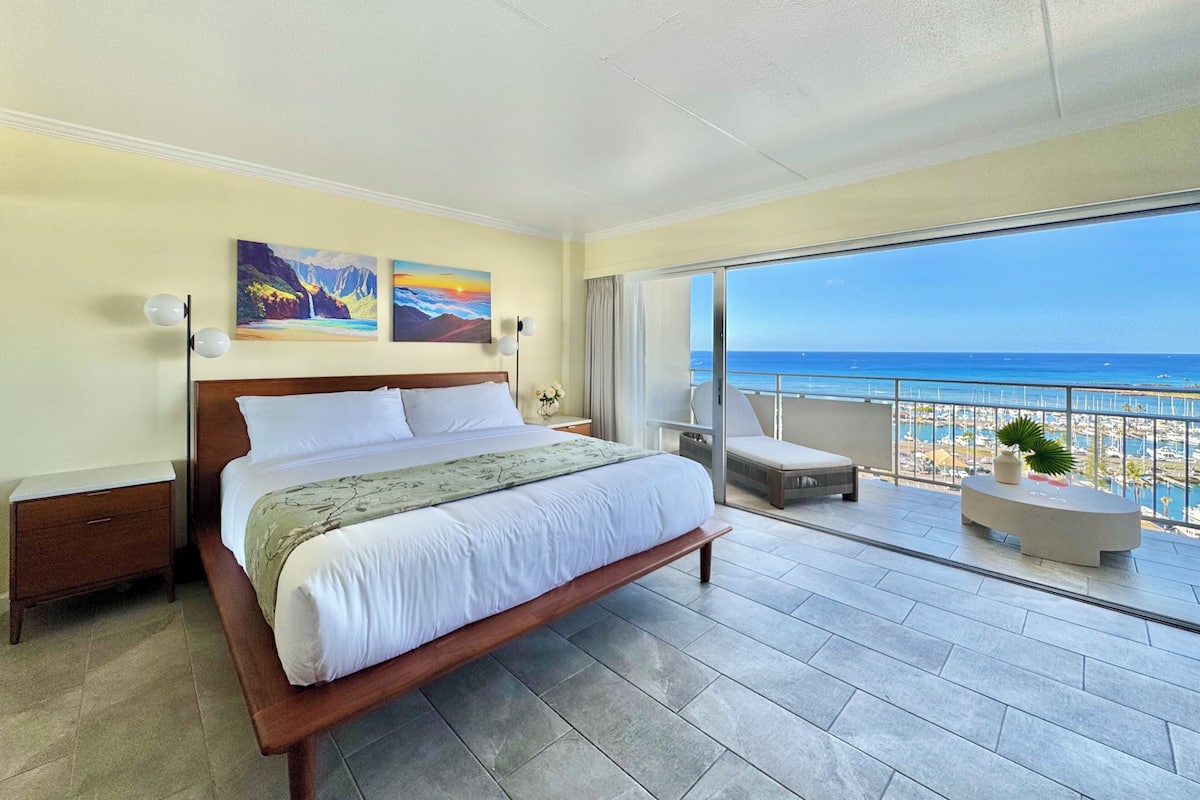 Panoramic-Studiosuite, 1 King-Bett und Schlafsofa, Balkon, Meerblick