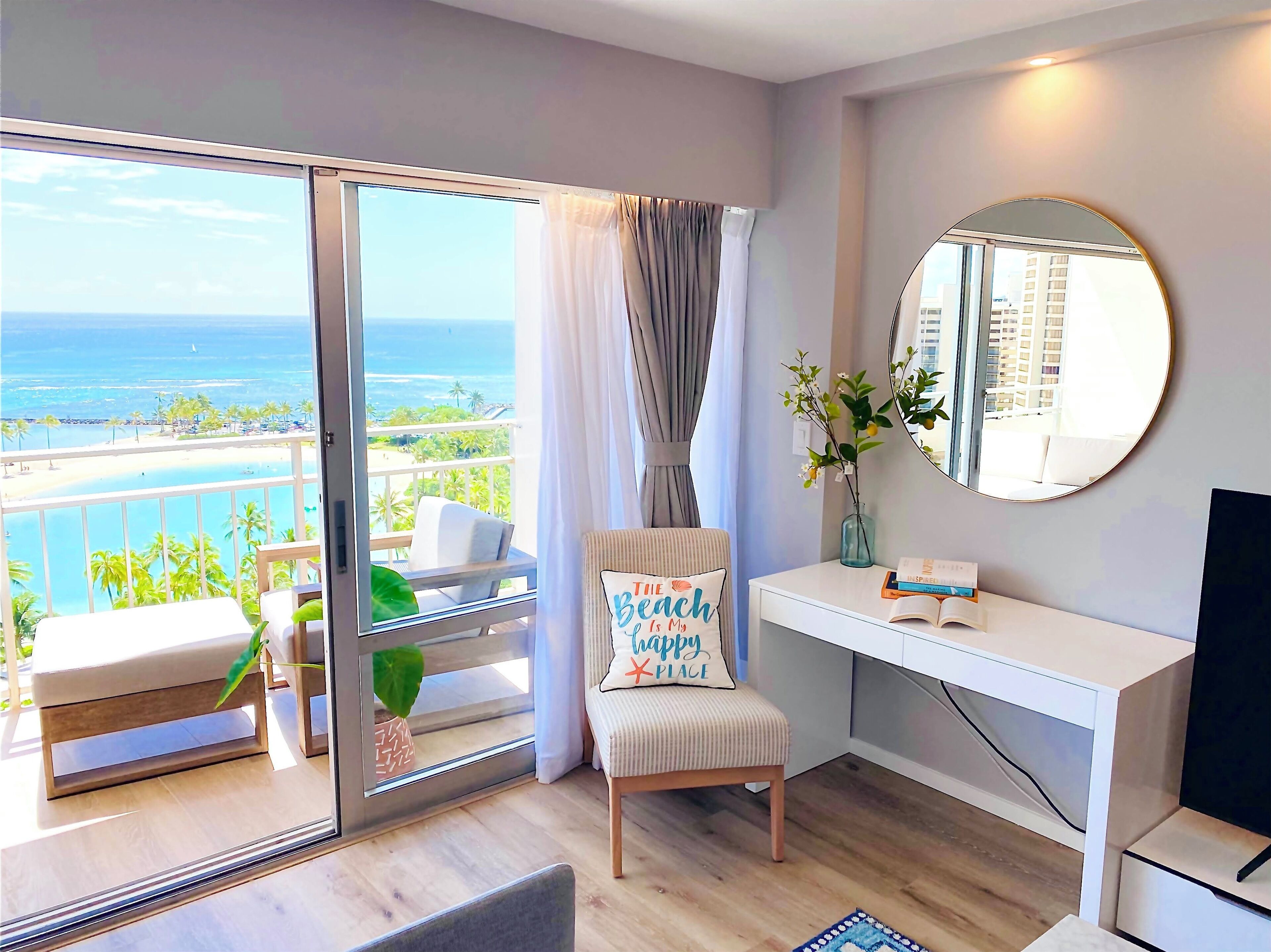 Suite Studio Luxe, 1 très grand lit et 1 canapé-lit, balcon, vue océan