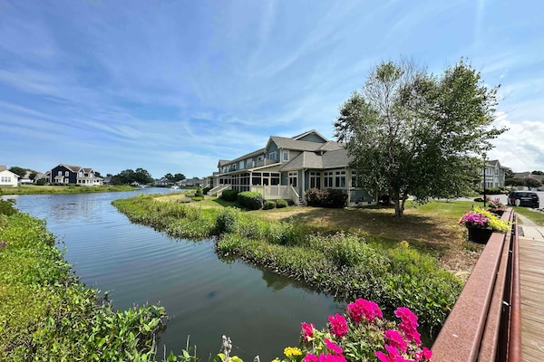 Townhome viewed from the footbridge