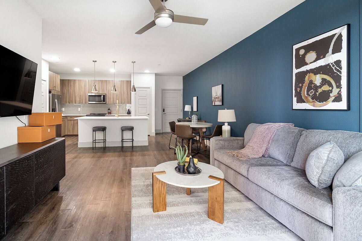 Apartment, 2 Bedrooms | Living area | 50-inch TV with digital channels
