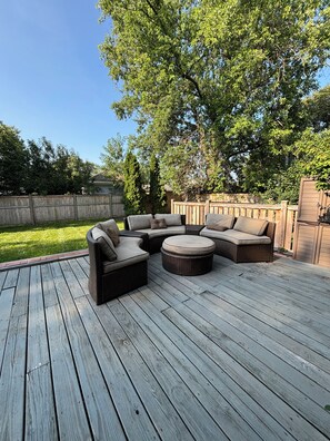Terrace/patio - Galactic Oasis Theme Home,  Marvelous 5-bedroom house with AC in Aurora, TV’s (Aurora)