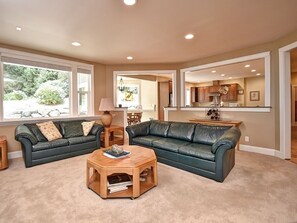 Smart TV, chimenea, reproductor de DVD y libros