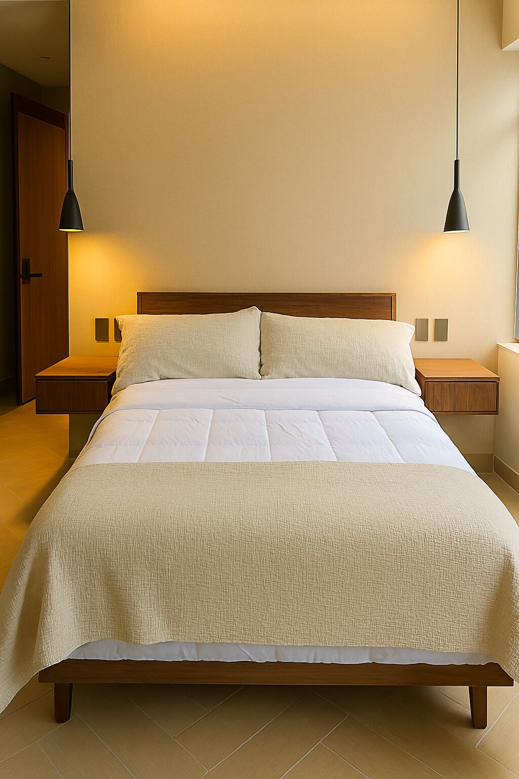 Comfort tweepersoonskamer | Hypoallergeen beddengoed, een minibar, een bureau, een laptopwerkplek