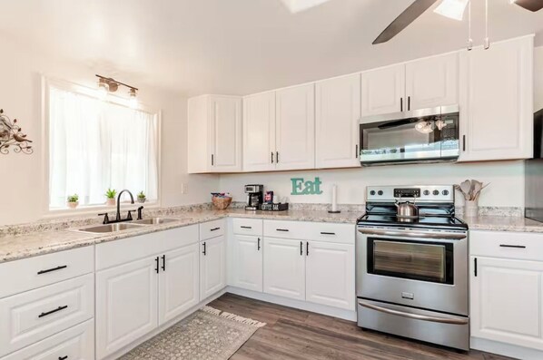 Microwave, oven, stovetop