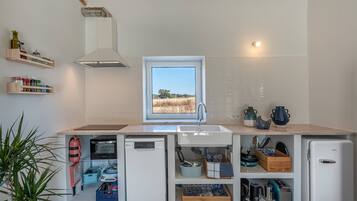 Fridge, oven, stovetop, dishwasher