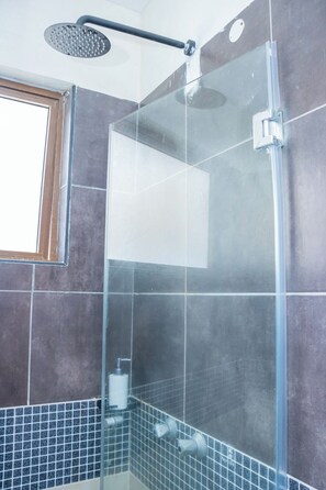 Hair dryer, towels, toilet paper