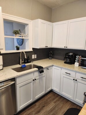 Microwave, oven, stovetop, dishwasher