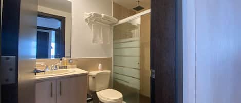Hair dryer, towels