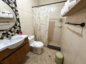 Hair dryer, towels, soap, shampoo - Panoramic View, Cinema and Home Office (Quito)