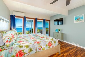 4 bedrooms, iron/ironing board, travel cot, WiFi