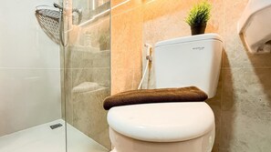 Standard Apartment | Bathroom - Earth Tone Studio Apartment At Transpark Bintaro (South Tangerang)