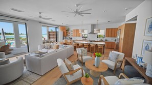 Living area - NEW Ultra-Luxury Sandy Point Beachfront/Canal Villa Amara-introductory offerings (Sandy Point)