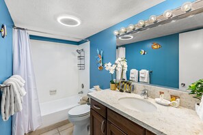 Hair dryer, towels