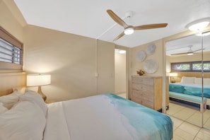 Classic Apartment, 1 Bedroom, Lanai, Ocean View | Iron/ironing board, free WiFi, bed sheets