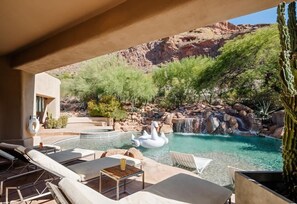 A heated pool