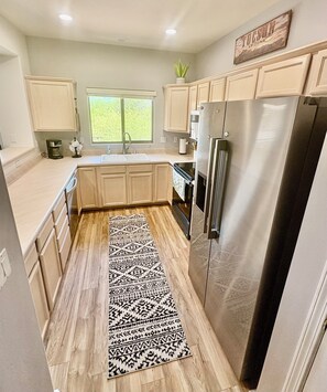 Microwave, oven, stovetop, dishwasher