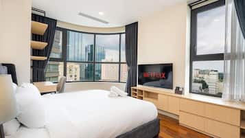 Desk, laptop workspace, free WiFi