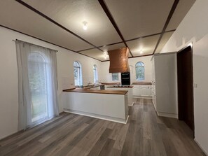 House, Patio | Private kitchen