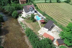 Aerial view - Rijeka Villa-Spacious 4BR with Pool (East Sarajevo)