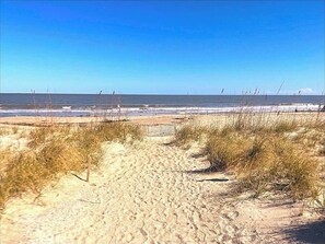 On the beach, beach towels