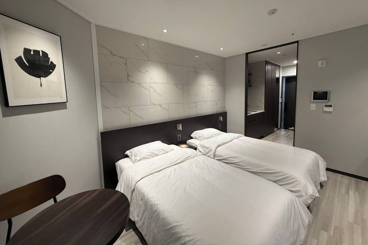 Basic Twin Room, Beach View | Blackout curtains, free WiFi, bed sheets