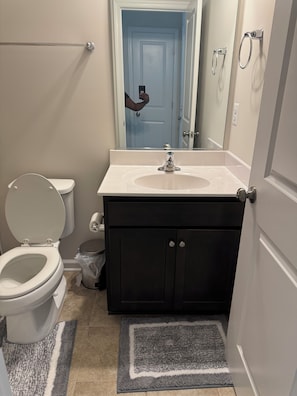 Towels, soap, toilet paper