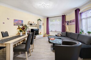 TV, DVD player, stereo