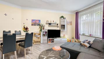 TV, DVD player, stereo