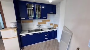 Mini-fridge, electric kettle